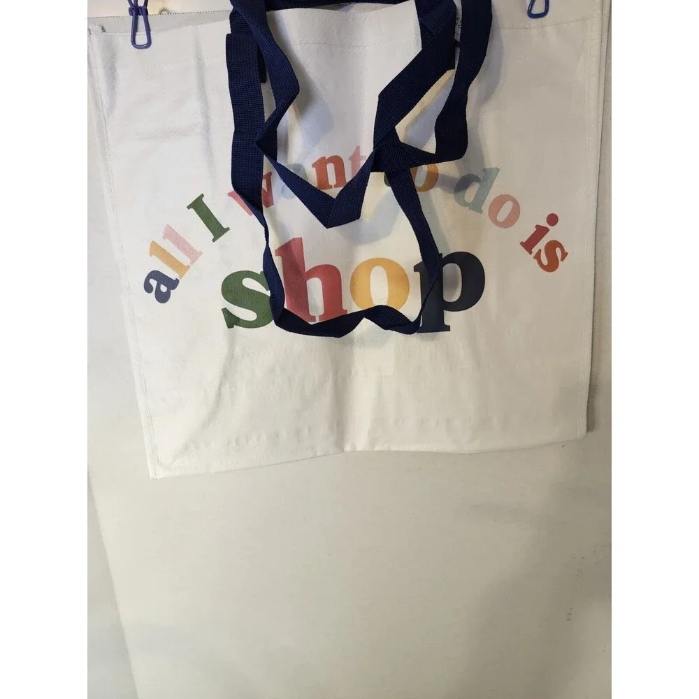 Lot Of 4 Large Reusable Shopping Travel Tote Bag Multicolor New